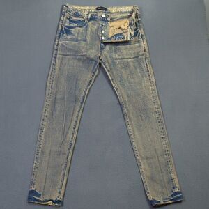 Purple Brand Jeans Men's 36x33 Blue Skinny Button Fly P001 Denim